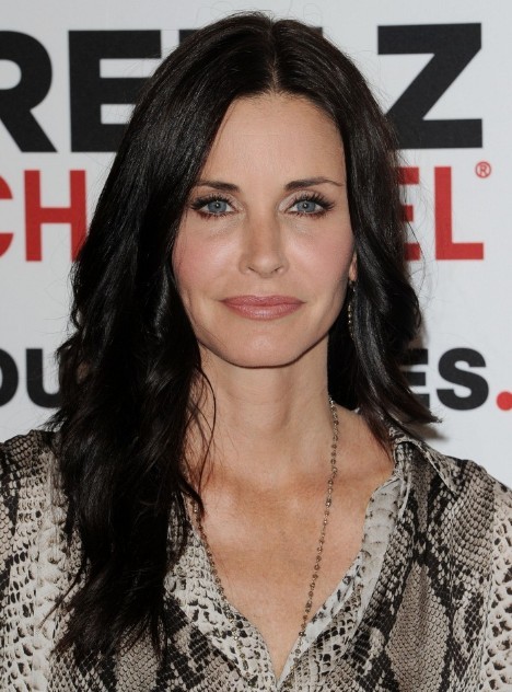 Courteney Cox Black Long Hairstyles For Sleek Hair Popular