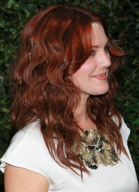 Drew Barrymore Red Curly Hairstyle - PoPular Haircuts
