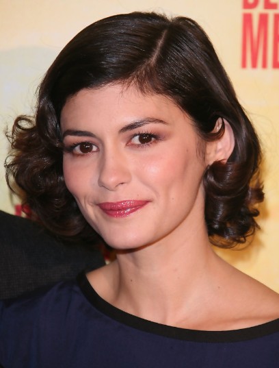 Audrey Tautou Elegant Short Haircuts For Loose Curly Hair Popular Haircuts