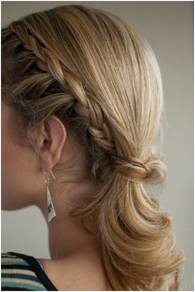 Braided Hairstyles In A Ponytail Medium Long Hair