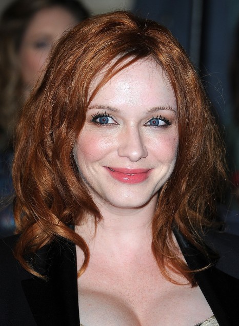 Christina Hendricks Medium Wavy Hairstyles 2013 Popular Haircuts 2487