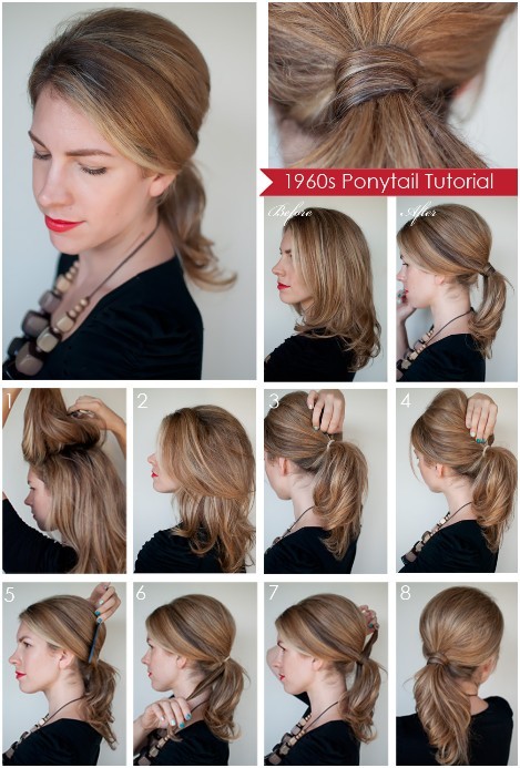 Diy Ponytail Hairstyles For Medium Long Hair Popular Haircuts