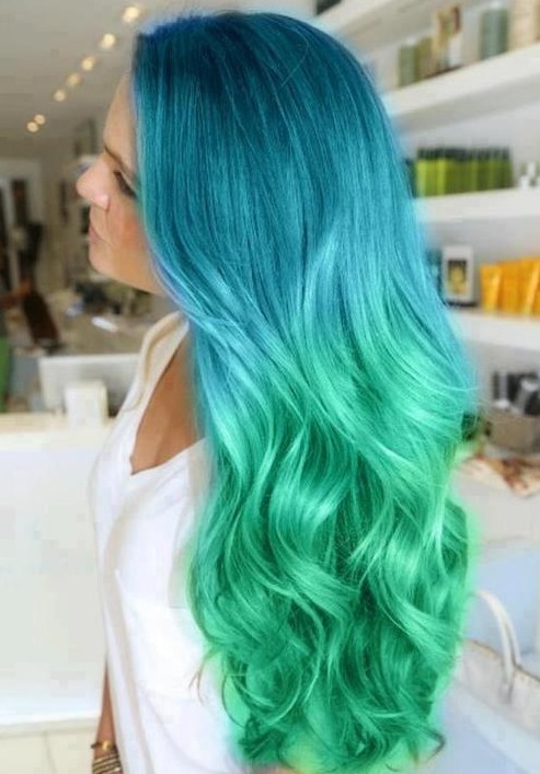 Picture of Trendy Hair Color for Girls: Ombre Long Hairstyles/Tumblr