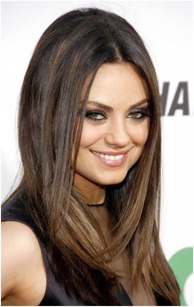 Medium Straight Hairstyles Trends Mila Kunis Hair Popular Haircuts
