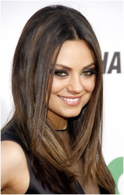 Medium Straight Hairstyles Trends Mila Kunis Hair