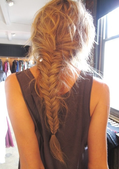 Loose, Long Fishtail Braided Hairstyle - PoPular Haircuts