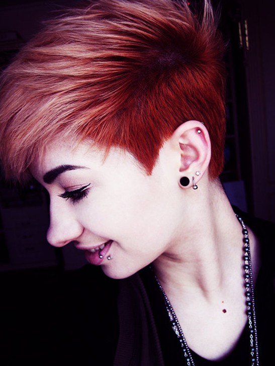 Picture of Red Hairstyles for Very Short Hair/ Tumblr