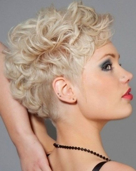 Picture of Short Curly Hairstyles for Blonde Hair