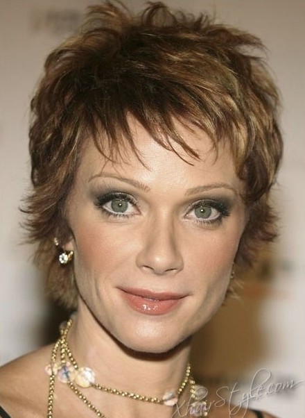 Picture of Short Layered Hairstyles for Older Women