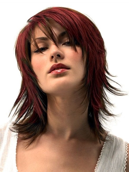Picture of Medium Haircuts for Thick Hair: Red Hair Styles/ Pinterest