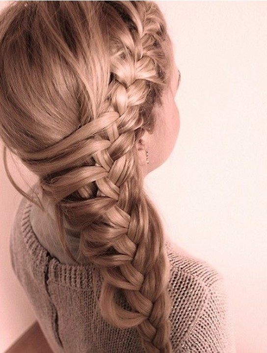 Picture of Long Hairstyles - Side Braided Hair Styles/ Pinterest