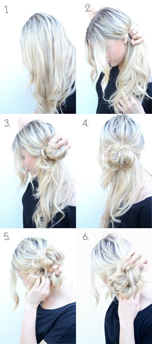 Easy Haircuts   bun hair Bun Updos PoPular Hairstyles tutorial Cute Messy Tutorial: styles