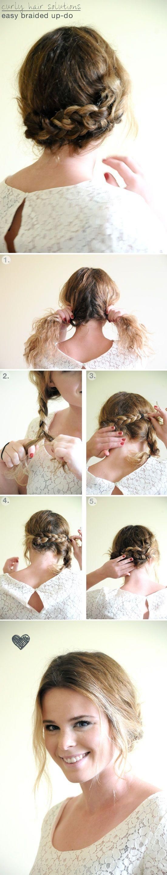 Simple Braided Updo Hairstyle Tutorial Updos For Medium