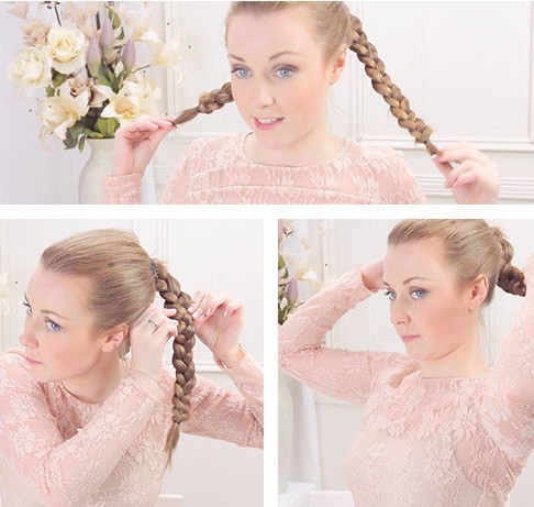 Easy Prom Bun Updos Step By Step Braided Updo Hairstyle