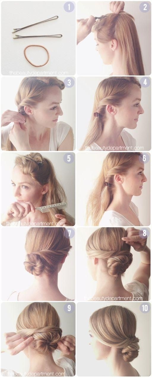 Everyday Hairstyles Tutorial: Easy Low Chignon Bun - PoPular Haircuts