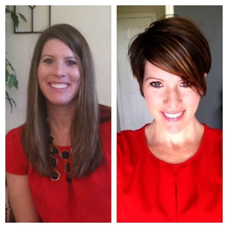 Fotos Antes e Depois do Penteado: Penteados Curtos para Rosto Longo