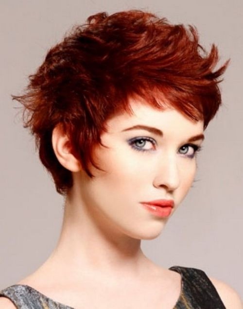 Red Pixie Haircut: Women Short Hairstyles Trends / Via