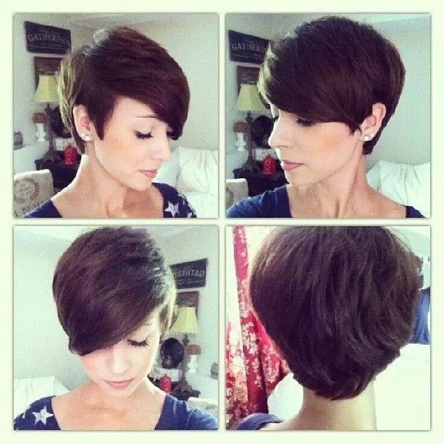 Short Pixie Hairstyles for Thin Hair and Oval Face / Via