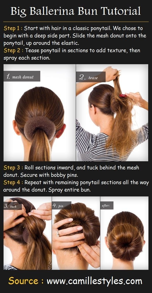 Sock Bun Updo Hairstyle for Long Hair Tutorial