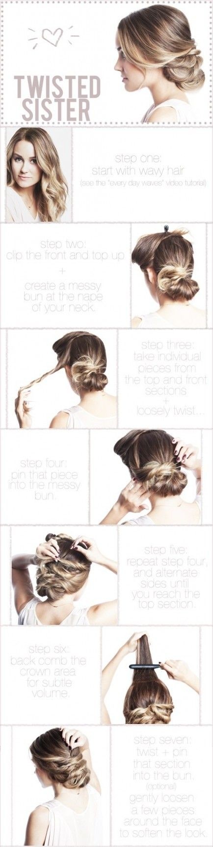 Twisted Updo Hair Style Tutorial