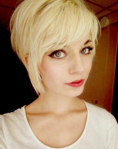 Blonde Pixie Haircuts with Side Long Bangs /pinterest
