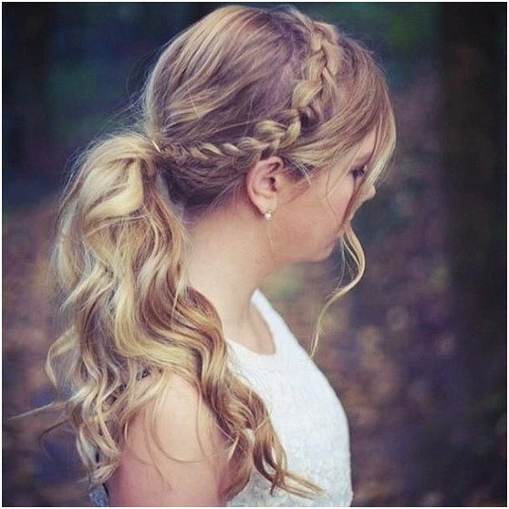 Braided Hairstyles Ideas: Braids Ponytail for Curly Hair / Via