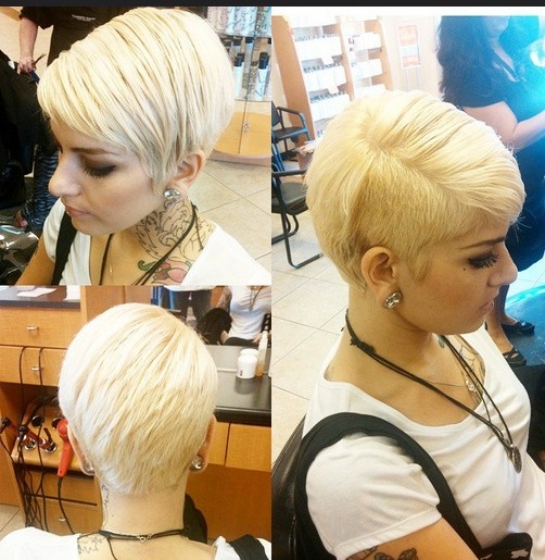 ... Haircut with One Side Shaved: Layered, Straight Short Hairstyles / Via