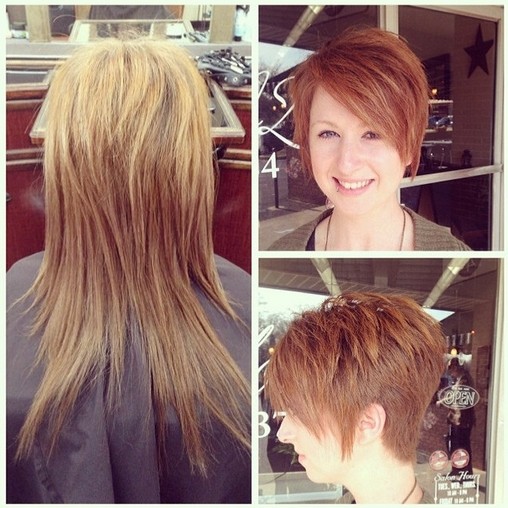 Long Angled Bob Haircut Back View