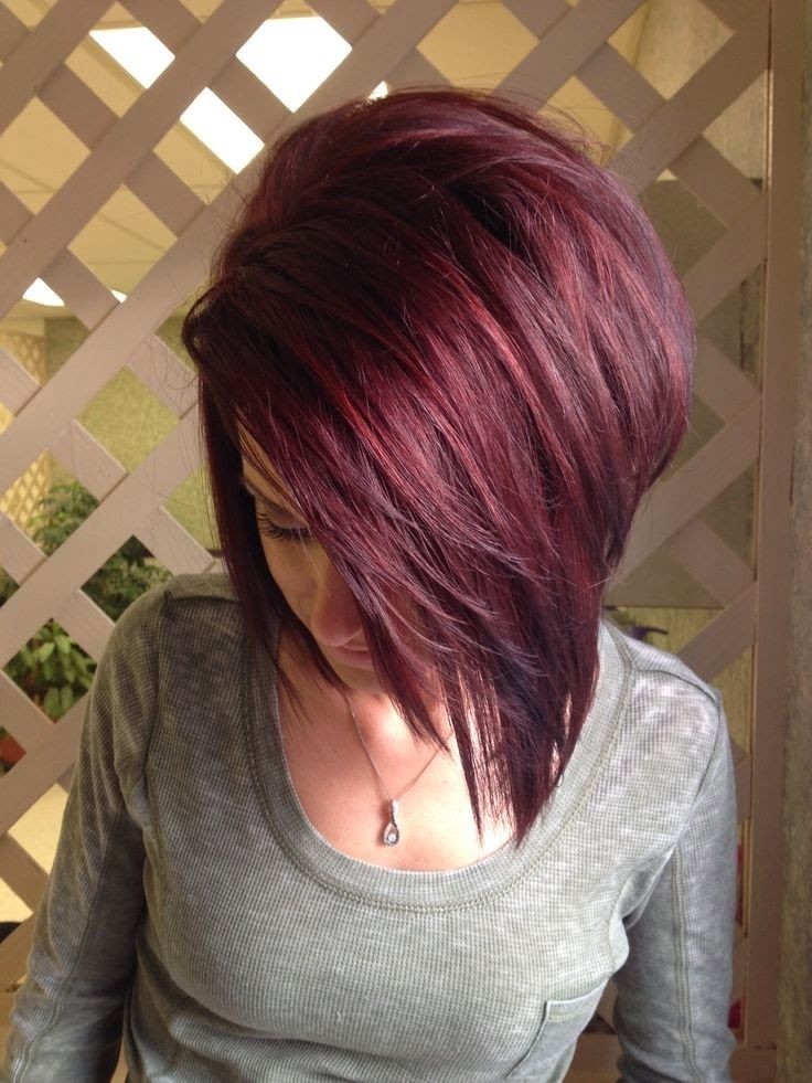 Straight Red Bob Cut - Medium Length Hairstyles 2015