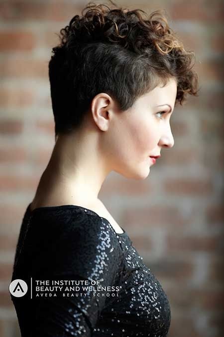 Women Hairstyle 2016 Trendy Pixie Haircut For Curly Hair