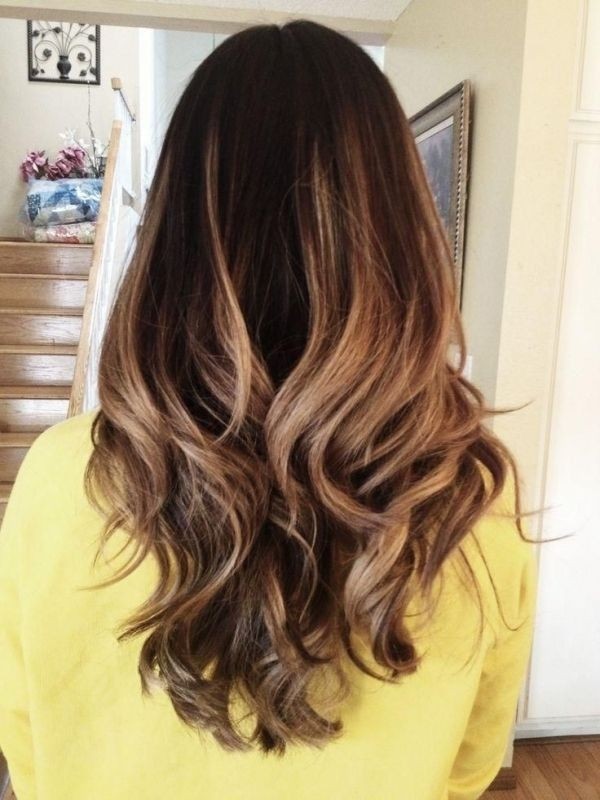 Ombre Hair Color for Dark Hair - Long Hairstyle Color Ideas 2015