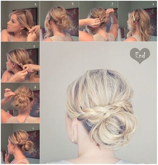 18 Quick and Simple Updo Hairstyles for Medium Hair - PoPular Haircuts