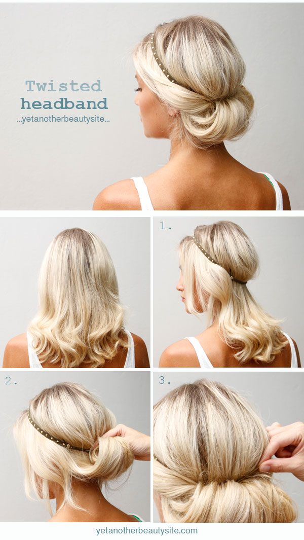 18 Quick And Simple Updo Hairstyles For Medium Hair Popular Haircuts