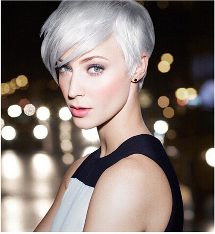 Chic Long Pixie Haircut with Side Bangs: 2015 - 2016 Short Hairstyles for Women