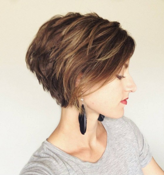 Layered Short Haircut Side View  Women Hairstyles for Short Hair 2016