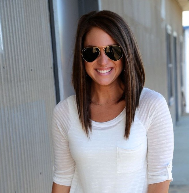 Layered Lob Haircut Straight Hair