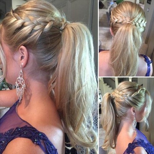 15 Adorable French Braid Ponytails For Long Hair Popular