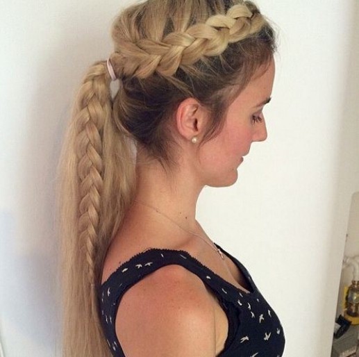 15 Adorable French Braid Ponytails For Long Hair Popular