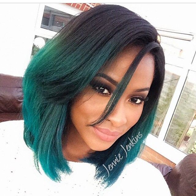 Coupe de cheveux bob ombre moyen tendance pour cheveux épais pour femmes noires