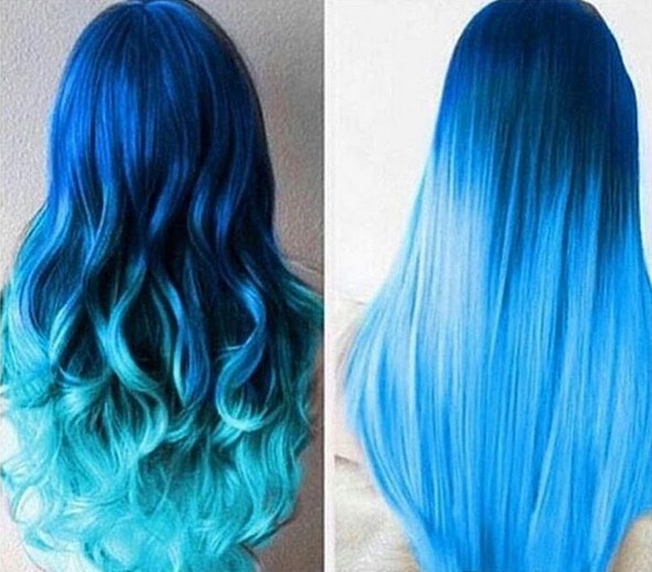 18 Beautiful Blue Ombre Colors And Styles Popular Haircuts