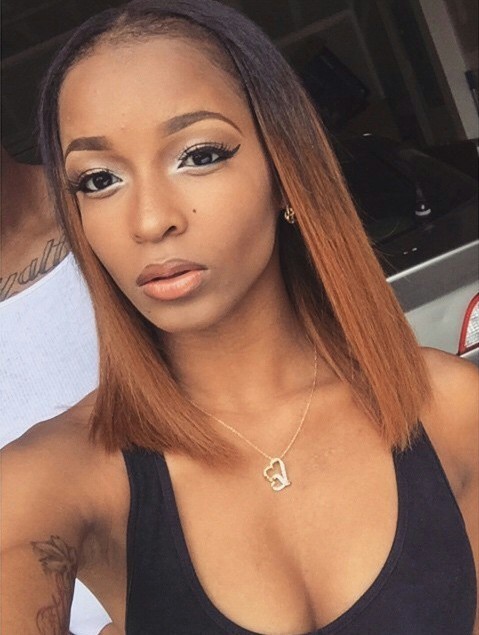 Long Bob Hairstyles Copper Ombre On Coffee Brown Hair Popular