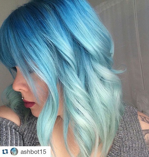 18 Beautiful Blue Ombre Colors And Styles Popular Haircuts