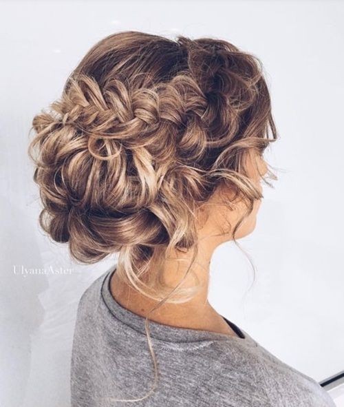 Pretty Braid Updos Hairstyle for Prom