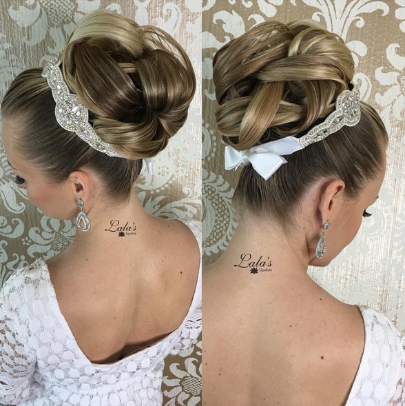 Twisty Bun Updos For Medium Length Hair Wedding Hairstyle