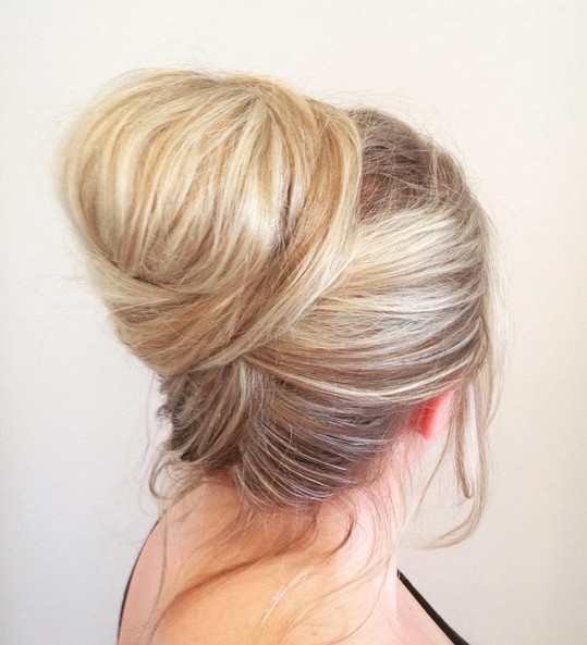 27 Trendy Updos For Medium Length Hair Updo Hairstyle Ideas