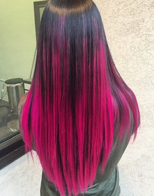 Purple And Pink Highlights In Blonde Hair