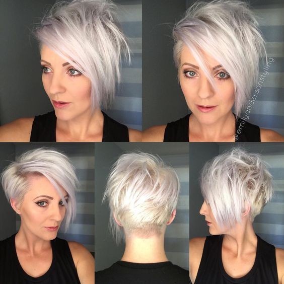 Asymmetrical Long Pixie Haircut Short Hair Styles For