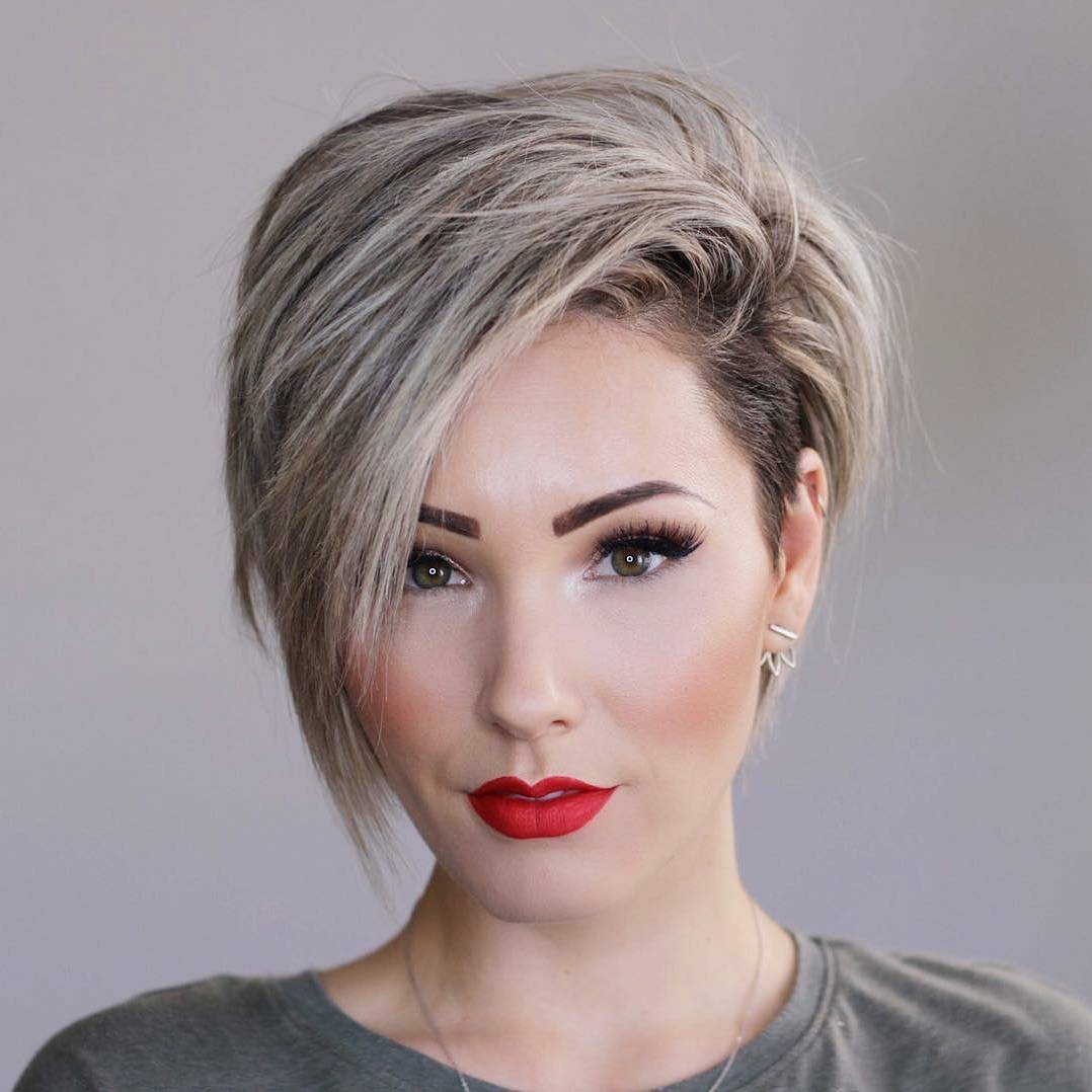 50 Hairstyle for short thick hair female for Medium Length