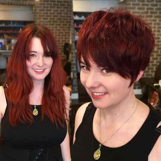 10 Trendy Before And After Transformations From Long Hair To Short Hair Popular Haircuts 