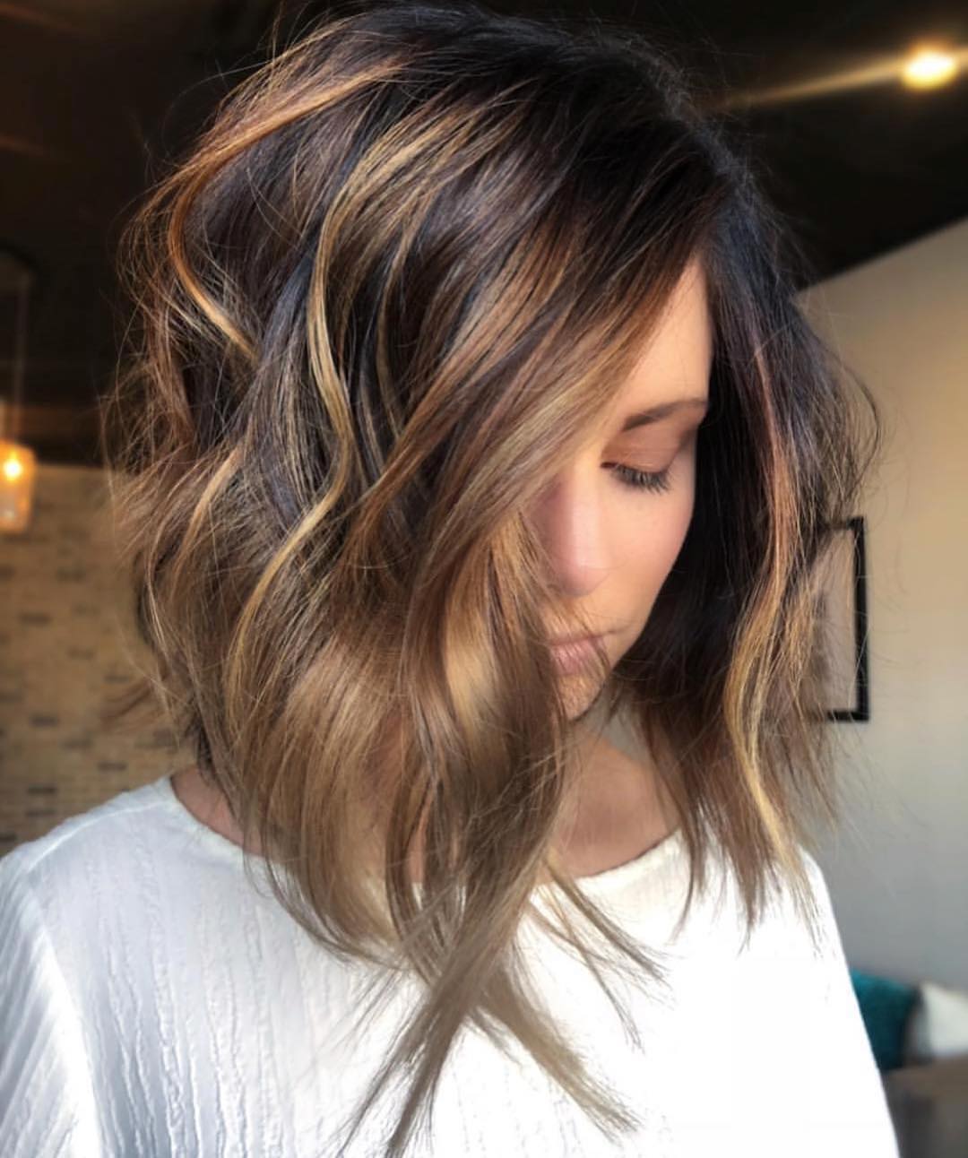 Stylish Ombre Balayage Hairstyles For Shoulder Length Hair